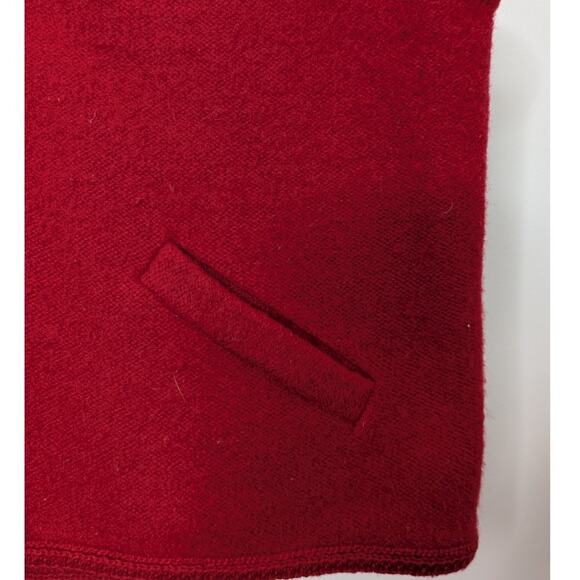 Vintage Red Wool Zip-Up Vest - Picture 3 of 6